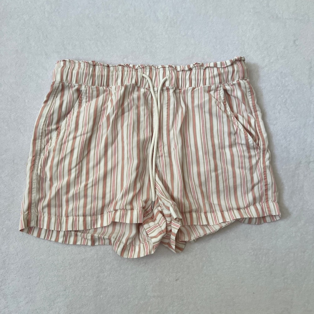 Loft Shorts Pink‎ Striped Paperbag Waist Drawstring Casual Summer Medium